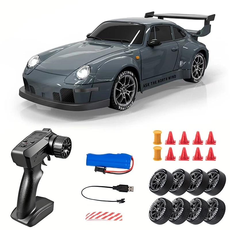 1/24 RC Drift Cars High Speed Vehicle Mustang 4WD Remote Control Racing Car Toy Boys Competition Race Car Gift Replaceable Tire