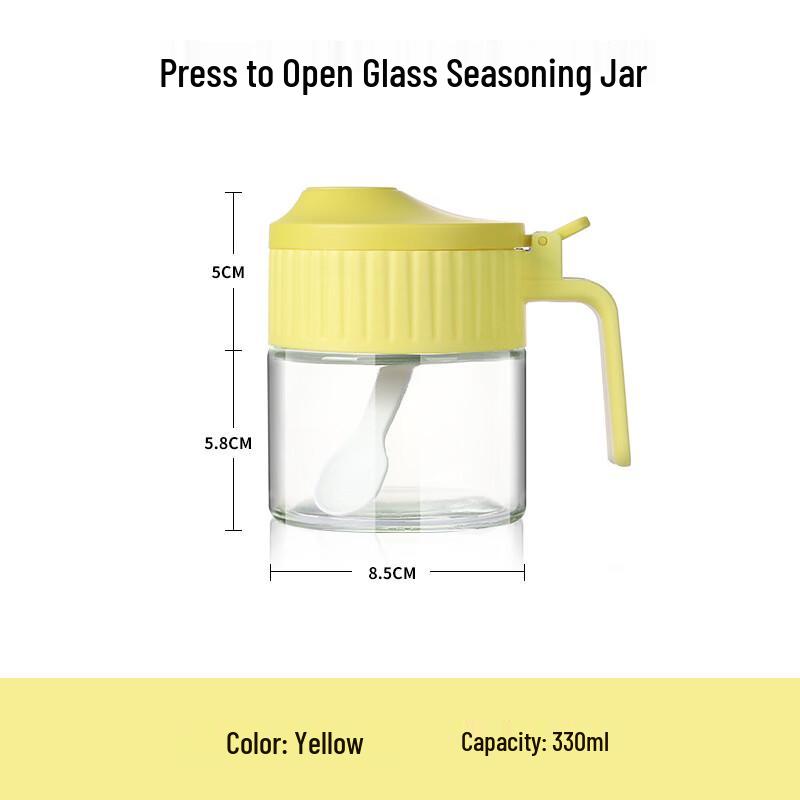 Wild Pigeon Glass Spice Jar with Spoon