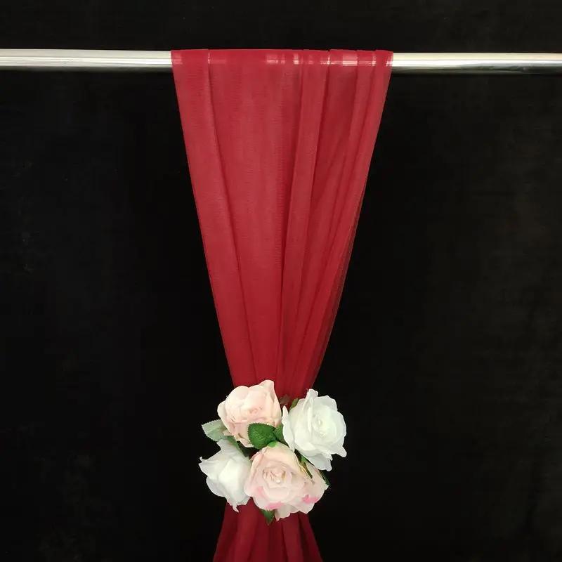 Set of 2 Wedding Arch Mesh Draping Fabric Sheer for Easter Bridal Shower Backdrop Outdoor Party Arches Church Ceremony Decoratio