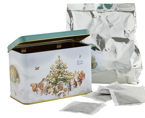 Peter Rabbit and Friends Christmas English Breakfast Tea Tin (40 Tea Bags)