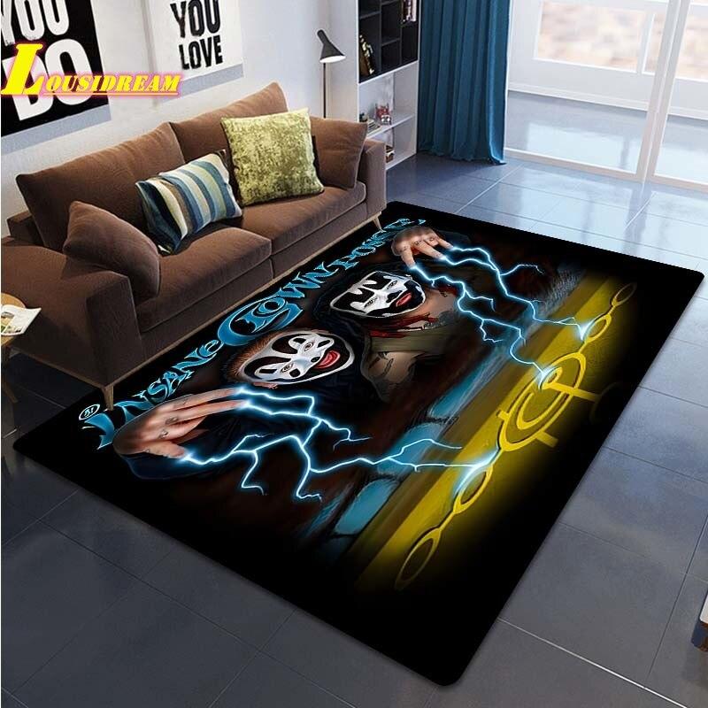 Tappeto Stampa Banda Pagliaccio Pazzo Tappeto Banda Juggalo Soggiorno Camera da Letto Decorazione Casa Tappeto Grande Tappetino da Gioco e Gattonamento per Bambini Tappetino Yoga Tappetino da Picnic