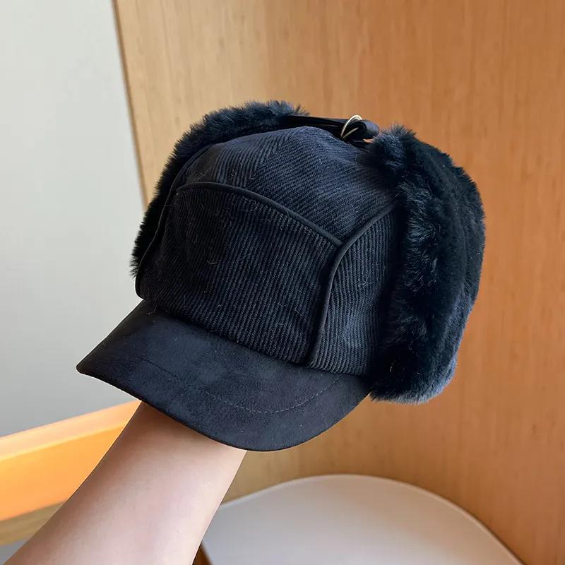 WTEMPO Male Windproof Cold-proof Warm Bomber Hats Cycling Skiing Plush Faux Fur Unisex Hats Ear Protection for Men in Autumn Winter Outdoor