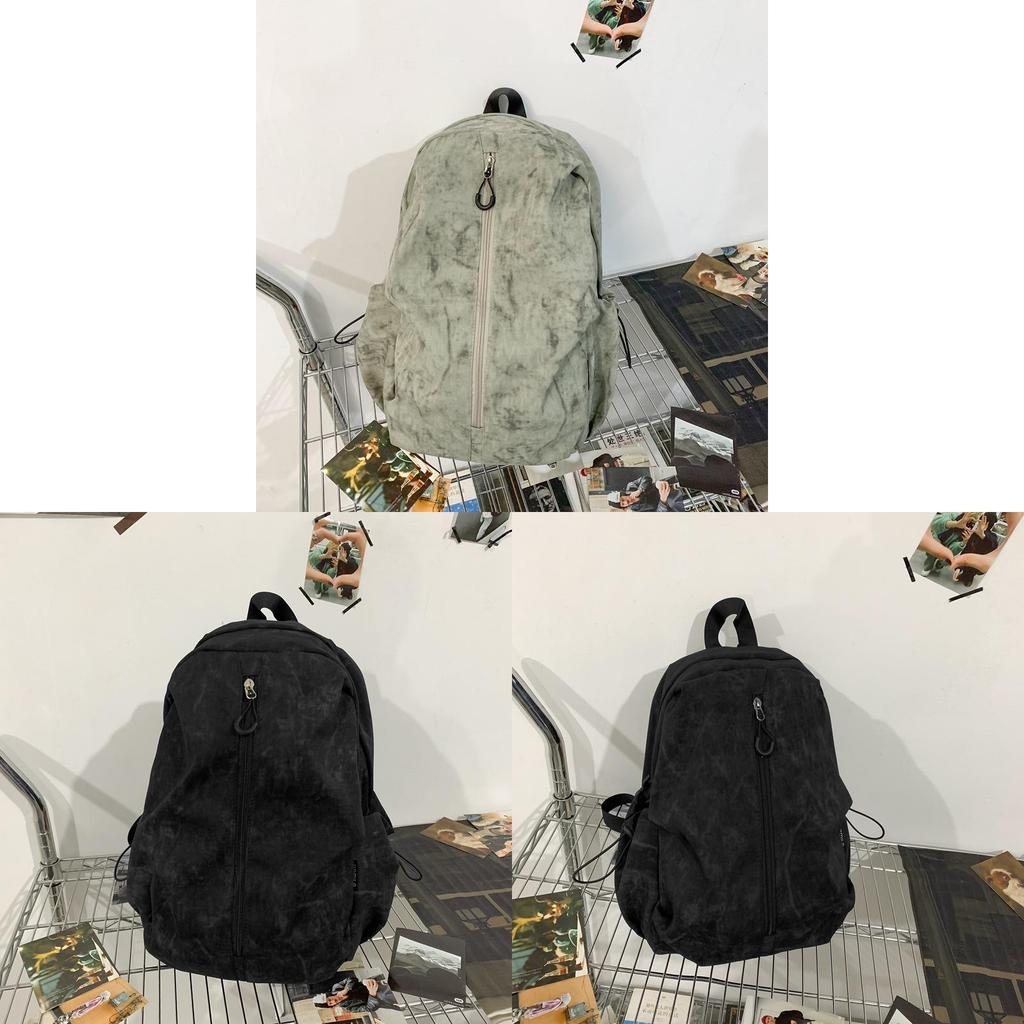 Classic Nylon Student Backpack With Design For School And College Use