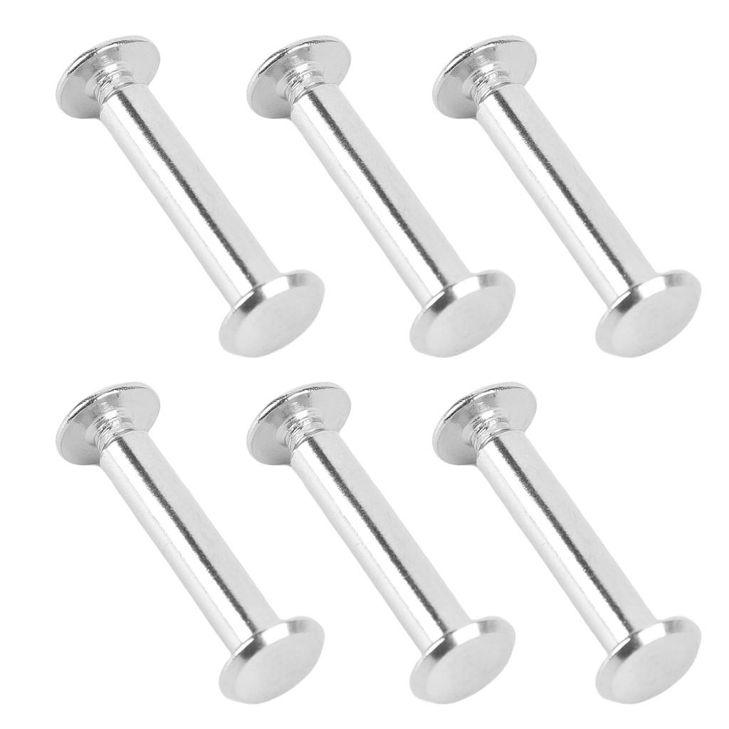 30 Set Leather Craft Rivets Stainless Steel Multifunctional Round Flat Cap Book Binding Posts Nail