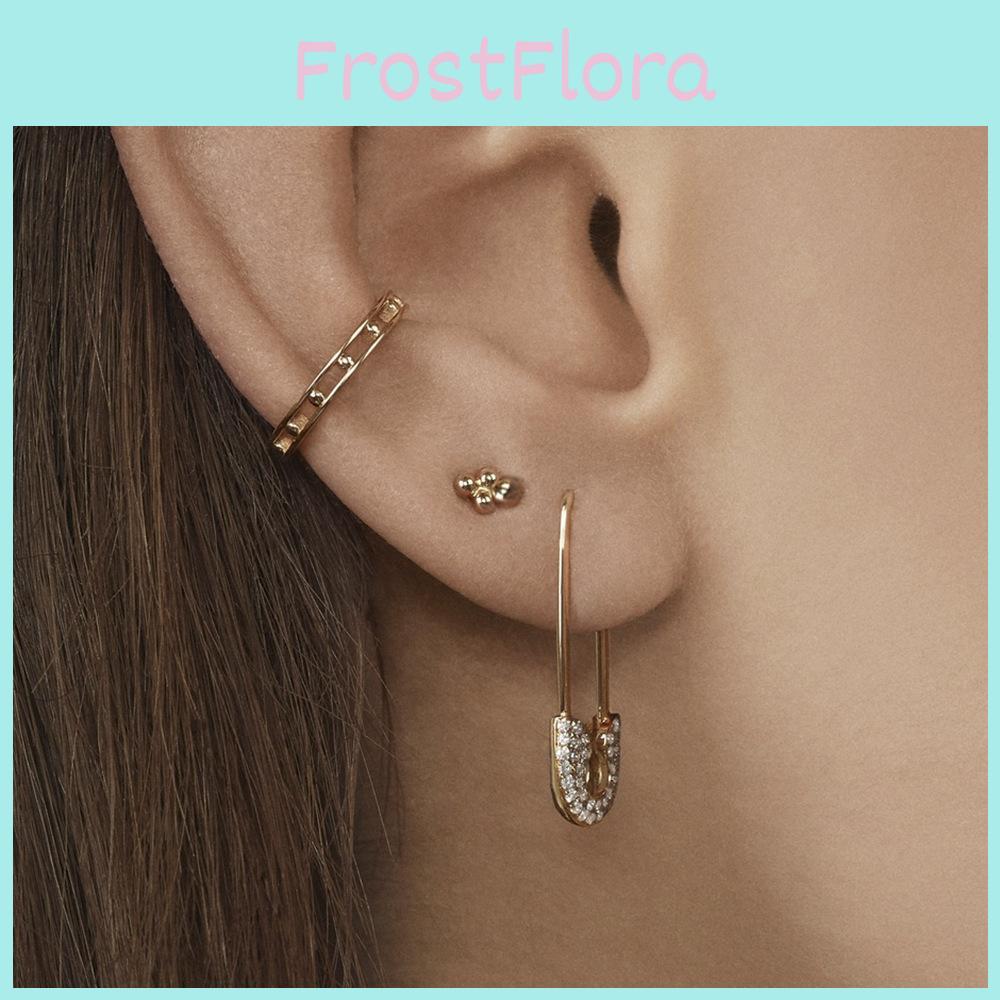 Chic European Alloy Earring Set With Dazzling Rhinestones Fourpiece Collection