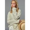 ELLE KIDS Girls' Striped Henley Long-Sleeve T-Shirt