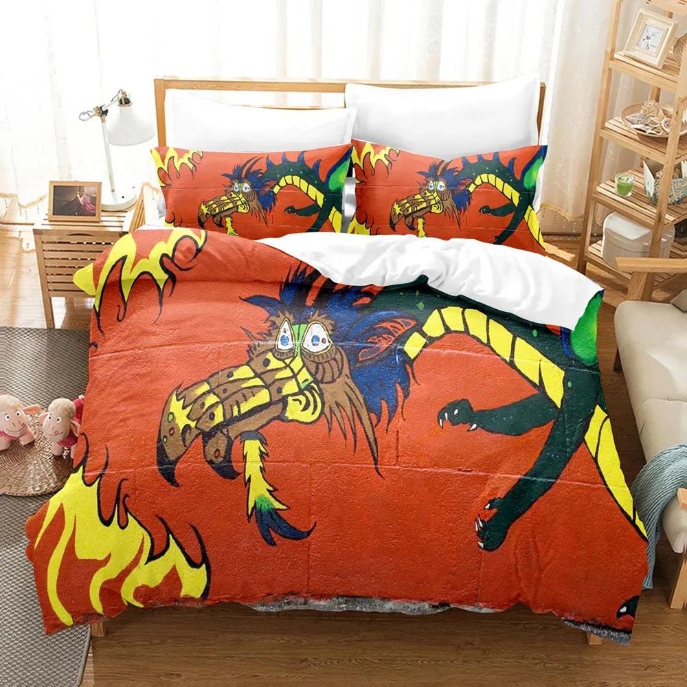 Grafiti Soft Duvet Cover Set Ten Style Patern Beding Stret Culture Decor Set King Quen Sized Dimensions Hip Hop Polyester Warm Comforter Cover
