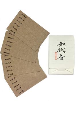 Washi Incense [Tea Tree] - Awaji Island-born Washi Incense, Washikou, Paper Incense, Incense Sticks, 6 Pieces X 4 Sheets, Fujii Butsudan, Founded In