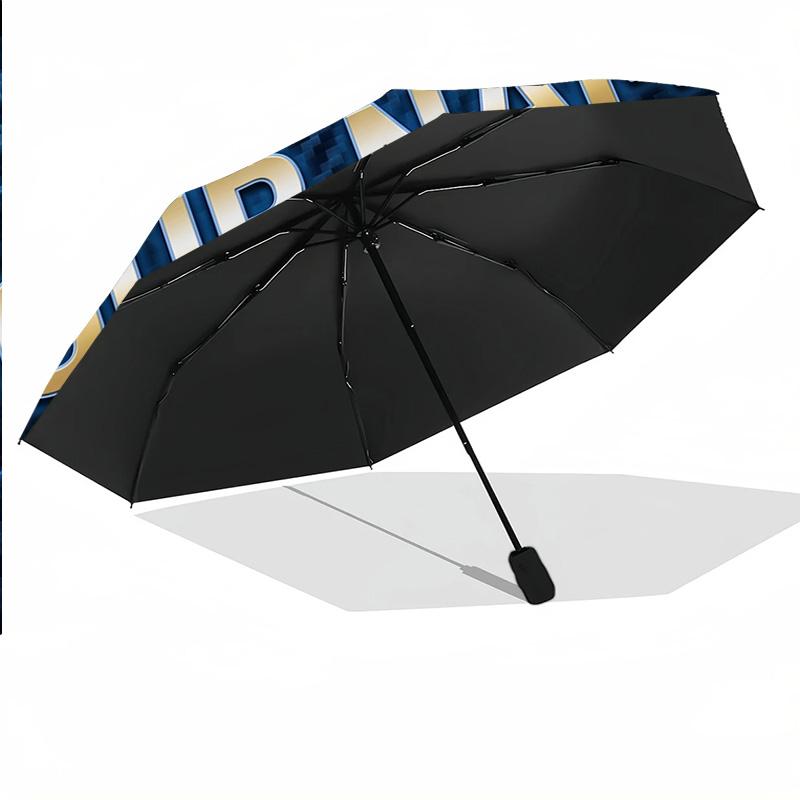 8 Rib Auto Folding Umbrella Club Brugge FC Print Custom Name Text Portable Rain Gear