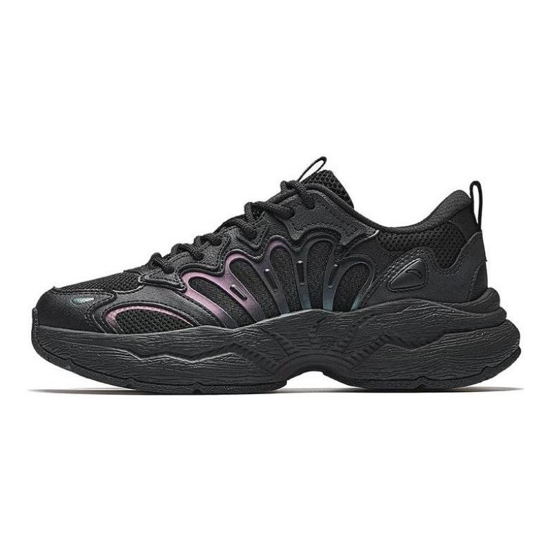 Anta Meteorite 3 Women Breathable Low-top Chunky Sneakers Basic Black 122538851-2 35.5