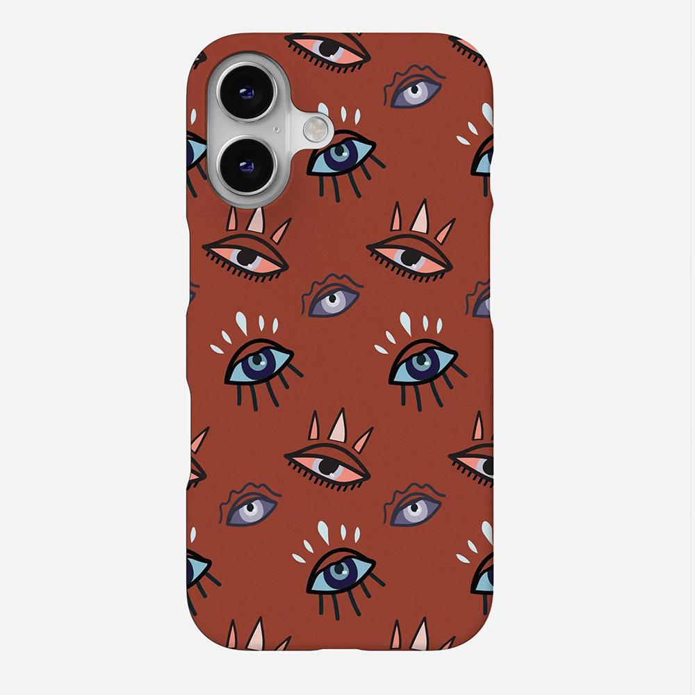 

Роскошный чехол Clmj Cool Evil Eye для iPhone 17 17e 16e 16 15 14 13 12 11 XS XR XSMAX 7 8 Air Pro Max Plus Двухслойный чехол iPhone 11