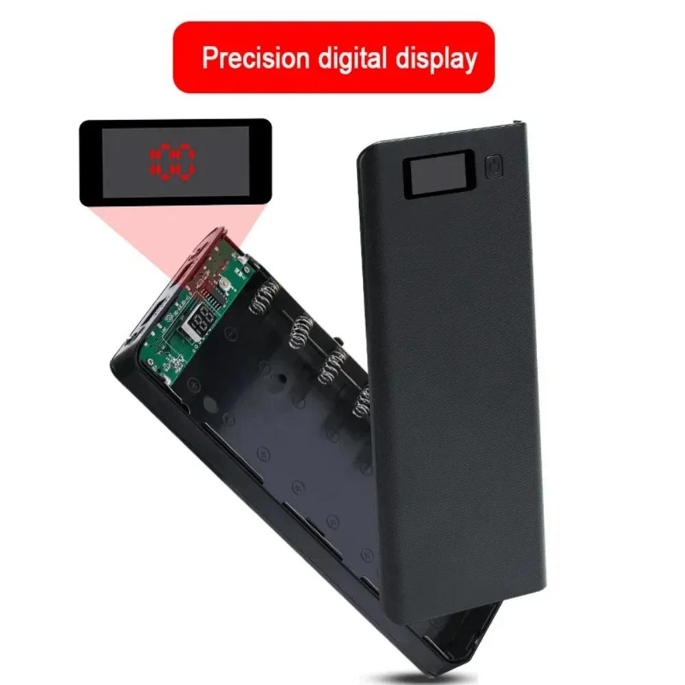 Battery Holder Dual USB Power Bank 8*18650  Battery Box Mobile Phone Charger DIY Shell Case Charging Storage Case For iPhone 15