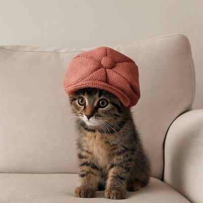 Verstellbarer Katzen-Gentleman-Hut Universelle Haustier-Verkleidungskappe Haustier-Baskenmütze Kostümparty