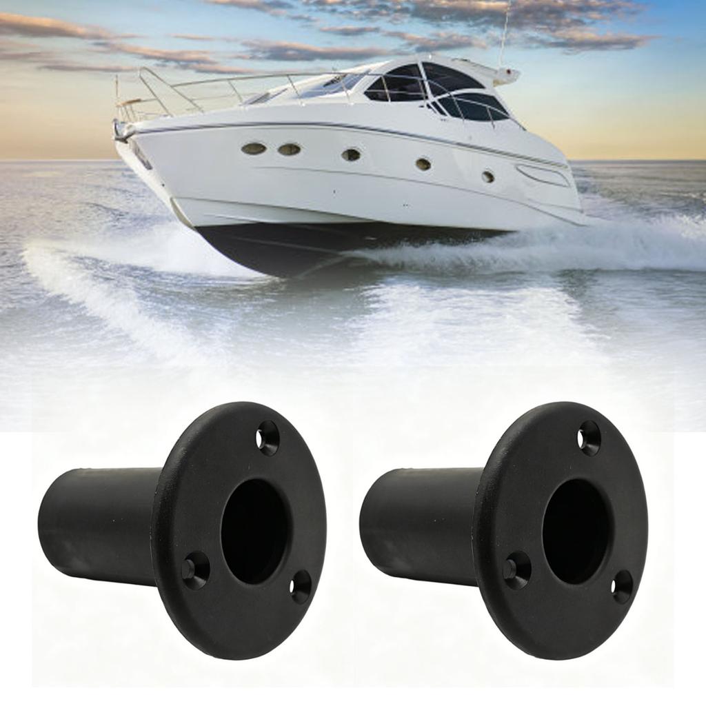 Pontoon Ladder Insert Plugs Removable Pontoon Ladder Insert Cup for Ship Ladder Accessories Black 1 1 4 Inch