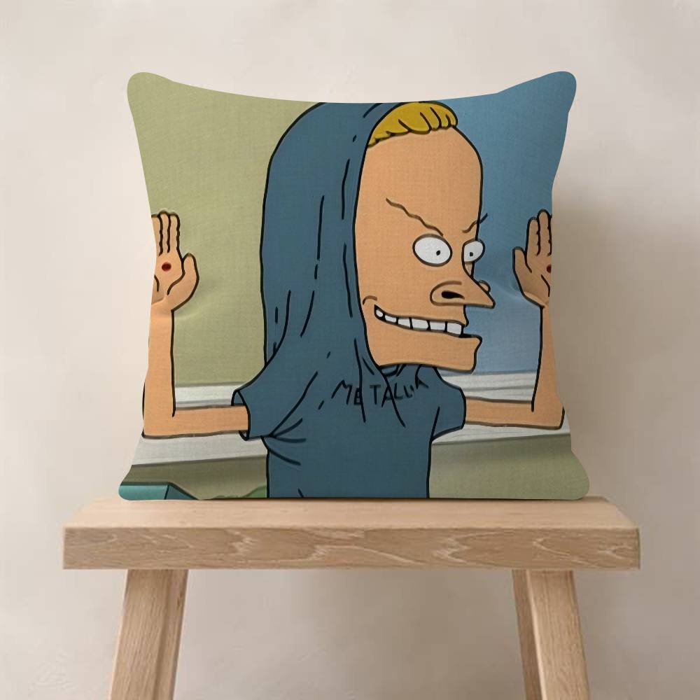 Lustiger B-Beavis And BUTT-HEAD Kissenbezug Kissenhülle Polsterung Sofa Wurfkissen Heimdeko Kissenbezug
