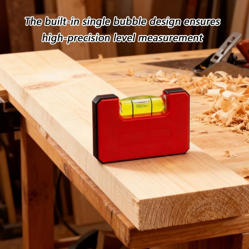 60mm Magnetic Plastic Bubble Level with Single Vial for High Precise Leveling In Construction and Home Improvement Projects