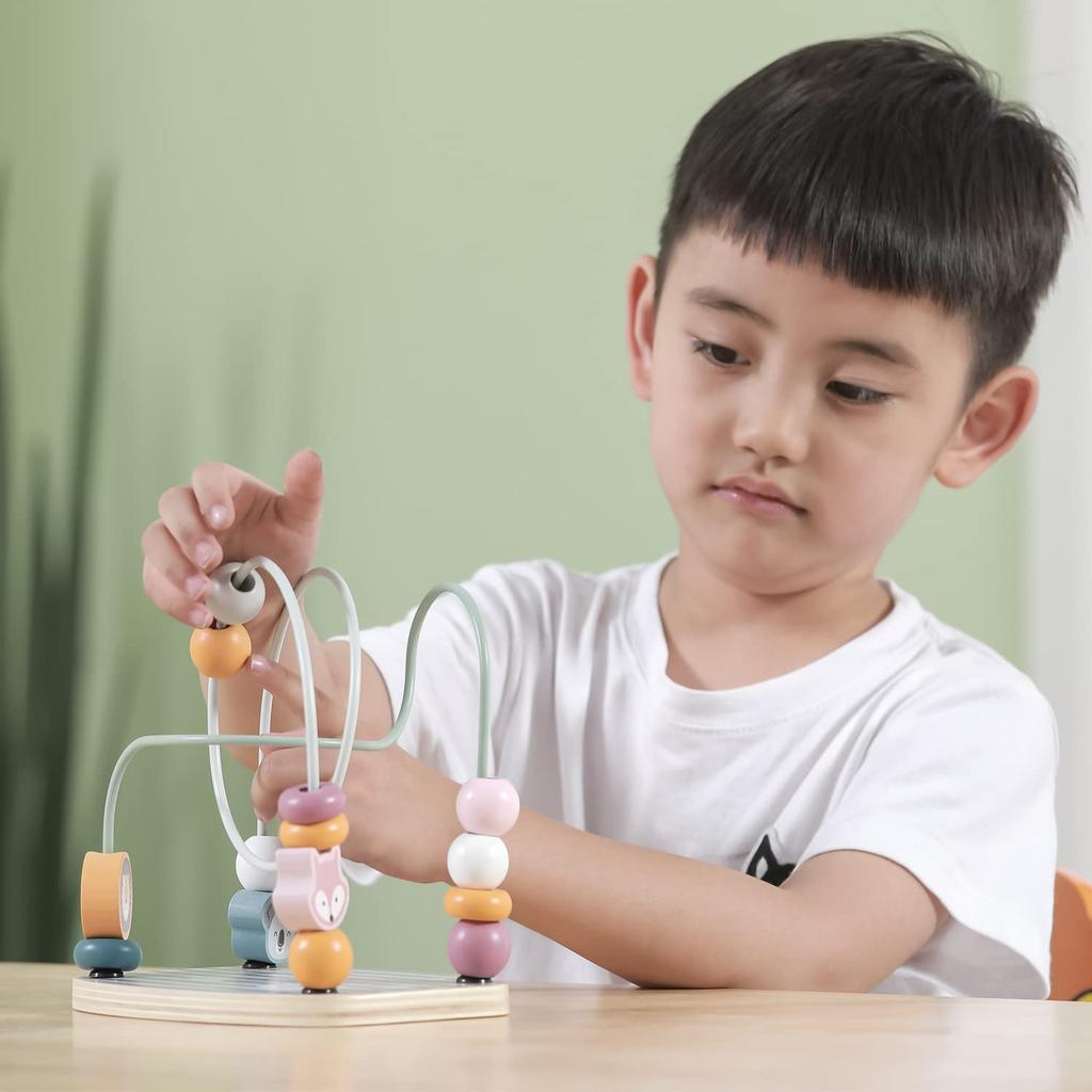 PolarB Beads Maze - A learning toy that promotes visual tracking, baby gym, and playmat. A perfect gift for newborns and babies. (TYPR44020)