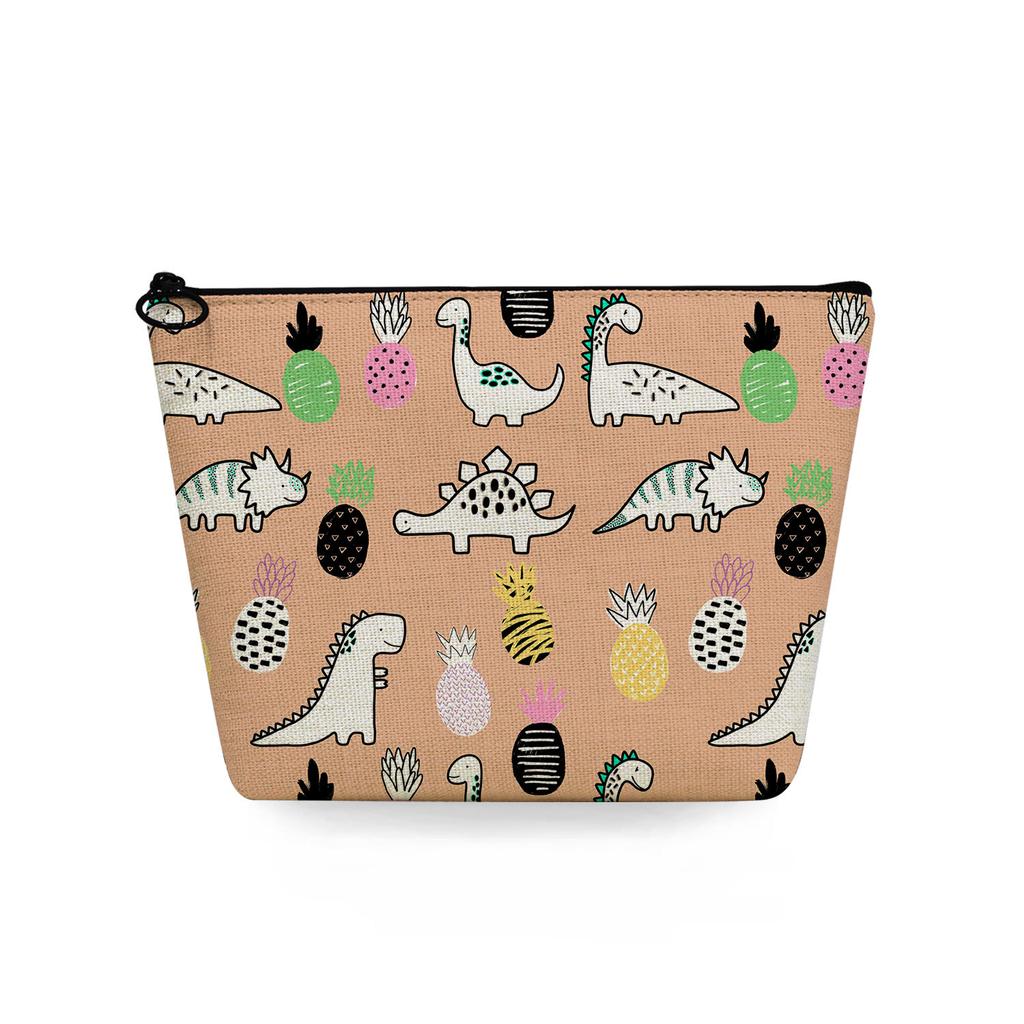 Women Dinosaur Print Cosmetic Bag Toiletries Organize Travel Storage Case 6727 KTB