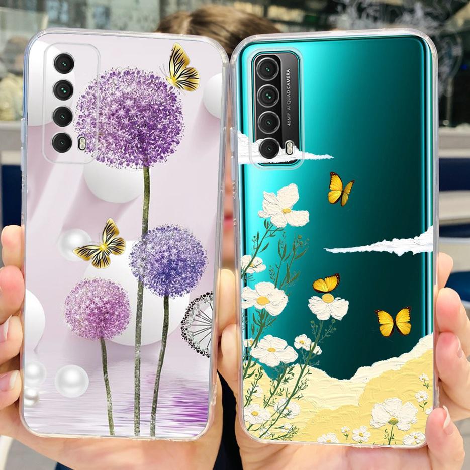 For Huawei P Smart 2021 Case PPA-LX1 PPA-LX2 New Fashion Painted Cover Soft TPU Phone Case For Huawei Y7a Psmart 2021 Coque Capa