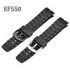 For Casio Edifice Series Strap EF-550/EF523 Rubber Watch Straps for Casio EF550 Diving Sport Watchband Wristband Bracelet