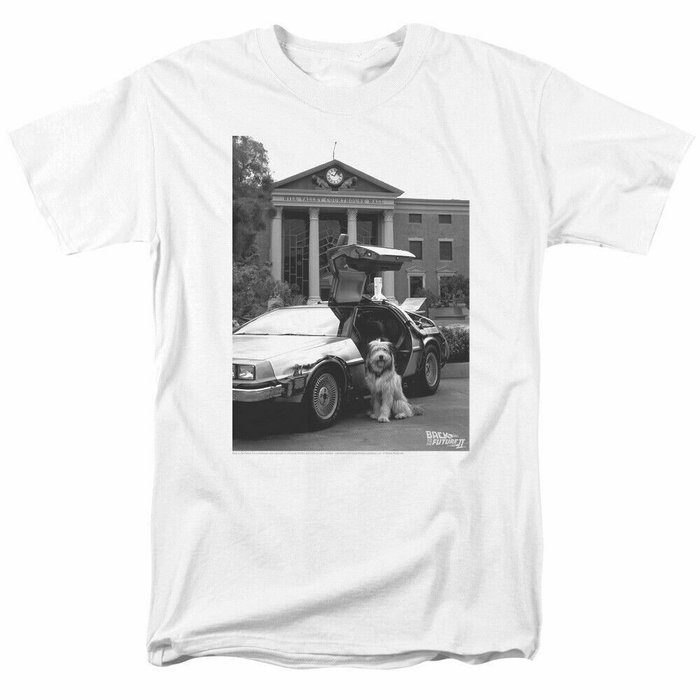 

Back to the Future Einstein T Shirt Mens Licensed Retro Movie Tee White S