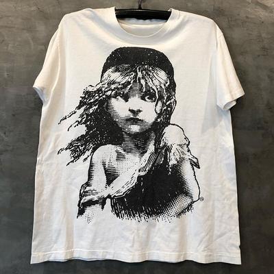 2024 Hip Hopový štýl Les Misérables Muzikál Podľa trendu Pánskych a Dámskych Retro T-shirtov High Street s krátkym rukávom