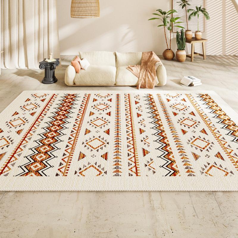 Light Luxury Retro Carpets for Living Room Bohemian Style Bedroom Decor Carpet Large Area Thick Lounge Rug Home Washable Mat