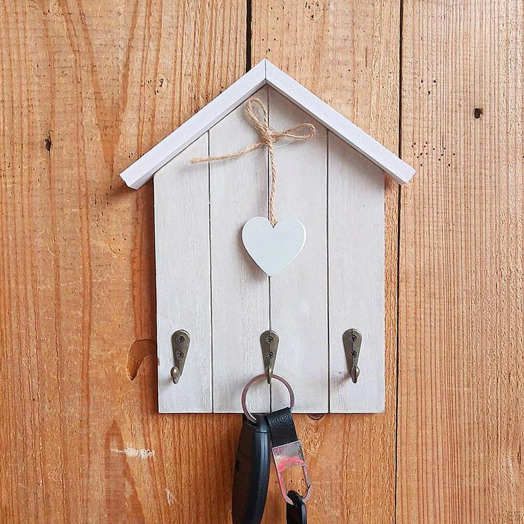 Holder with Hooks Home Decor Hanger Wall Mounted for Office Hallway