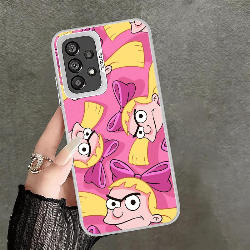 Cartoon Hey Arnold Helga Soft Phone Case for Samsung A17 A16 A15 A14 A13 A57 A56 A55 A54 A53 A37 A36 A35 A34 A33 A26 A25 A24 A23