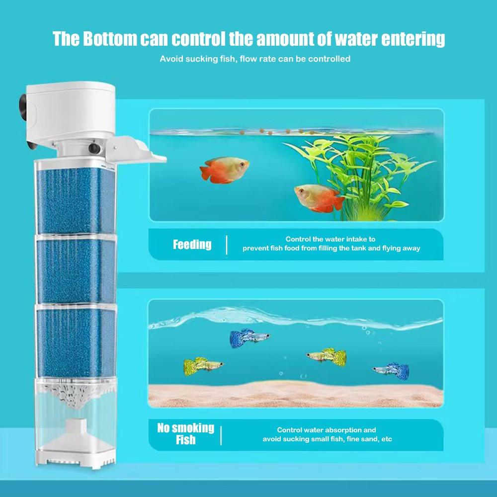 Powerful Fish Tank Filter Oxygenation Power Aquarium Filter for Saltwater Freshwater System