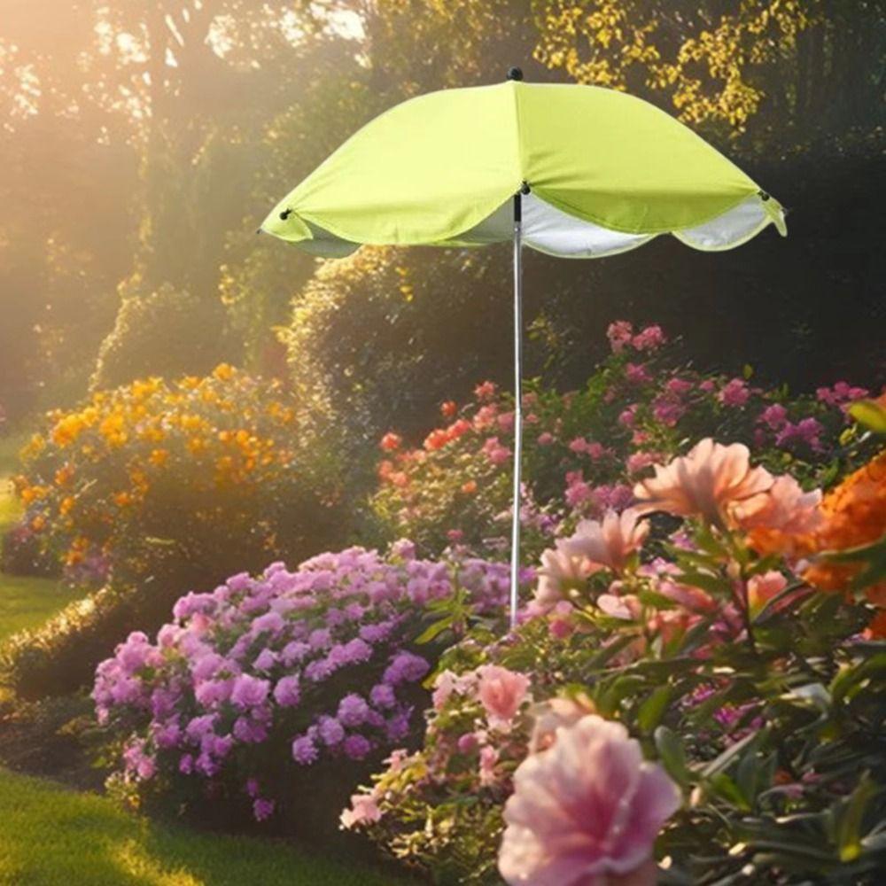 65cm Telescopic Plant Umbrellas Adjustable Garden Umbrella Shade Outdoor Sunblock Cover  Flowers