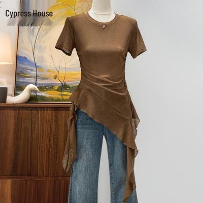 Damen Slim Fit T-Shirt mit kurzen Ärmeln
