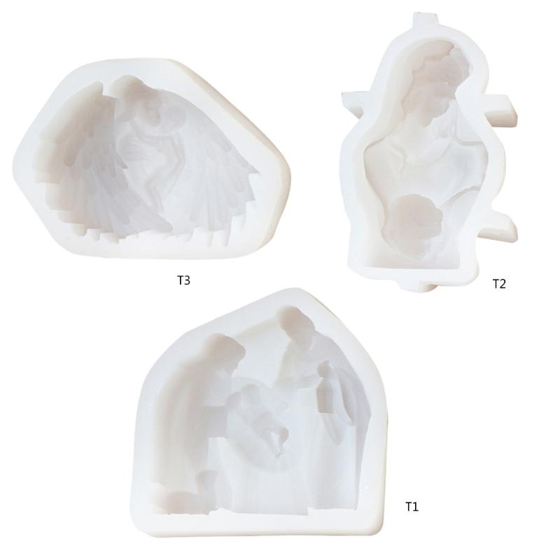 Resin Mold Silicone Texture with Prayer Pattern Candle Moulds for Table and Bedroom for Crafting Unique Table Decors