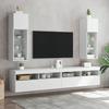 VidaXL Meuble TV avec Lumières LED, Armoire de Télévision Murale avec Rangement, Meuble Télé Suspendu Salon Salle de Séjour, 837001