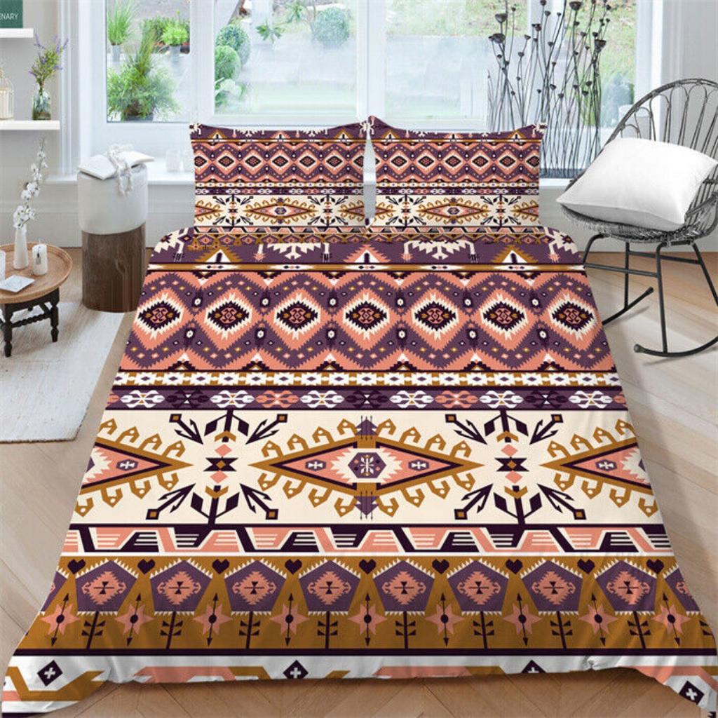 Vector Ethnic Style Bedding Sets Soft Duvet Cover Set Highend Bedroom Decor Gift