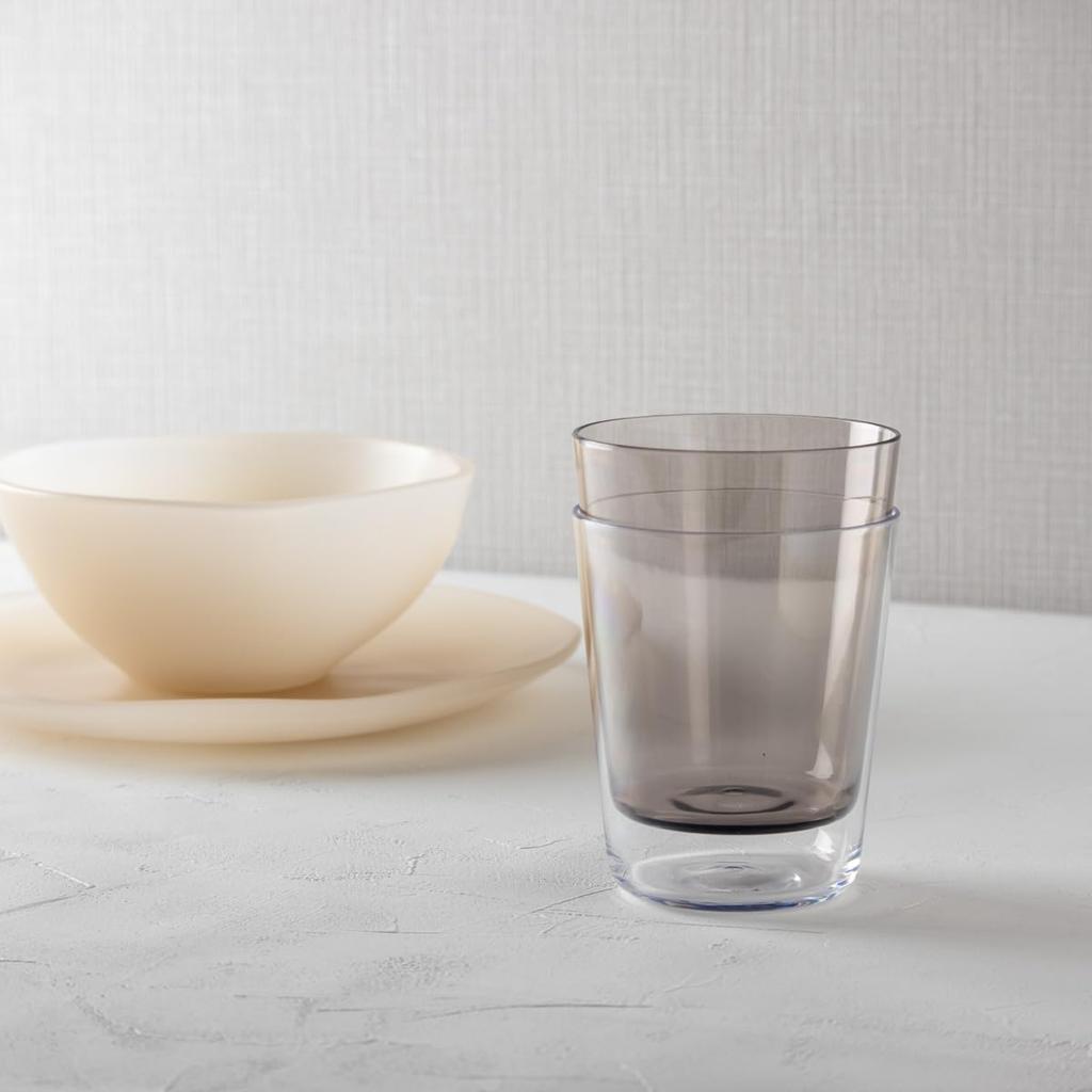 Aboard Homeware Simple Unbreakable Cup, 320ml, Pure Clear Tritan Plastic Glass, Stylish Design, Stackable, Dishwasher Safe, BPA-Free, Perfect for