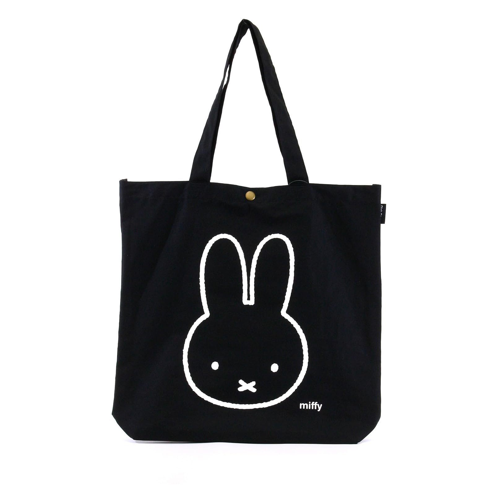 

compact character canvas tote bag face up black [Sifre] Thin, lightweight, storage, 6018,