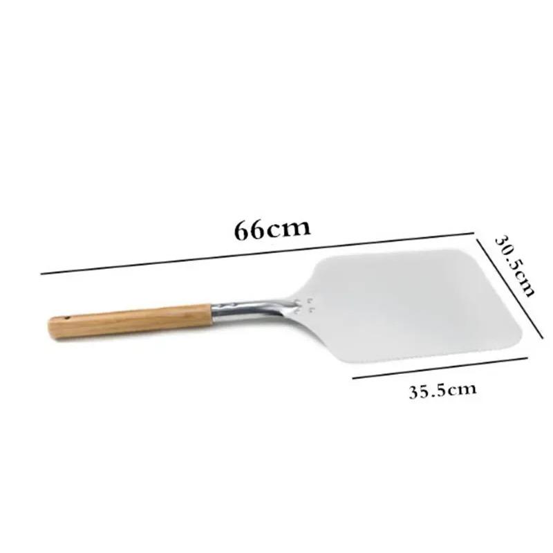 58 56 66 Cm Aluminum Pizza Peel Shovel with Wooden Handle Cake Shovel Baking Tools Cheese Cutter Peels Lifter Tool Pizza Shovel