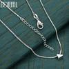 925 Sterling Silver Triangel Rutkedja 18 tum Mode Smycken Bröllops Halsband