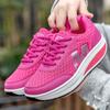 Fashion Women Platform Shoes Breathable Mesh Rocker Shoes Wedge Heels Non-slip Casual Walking Shoes