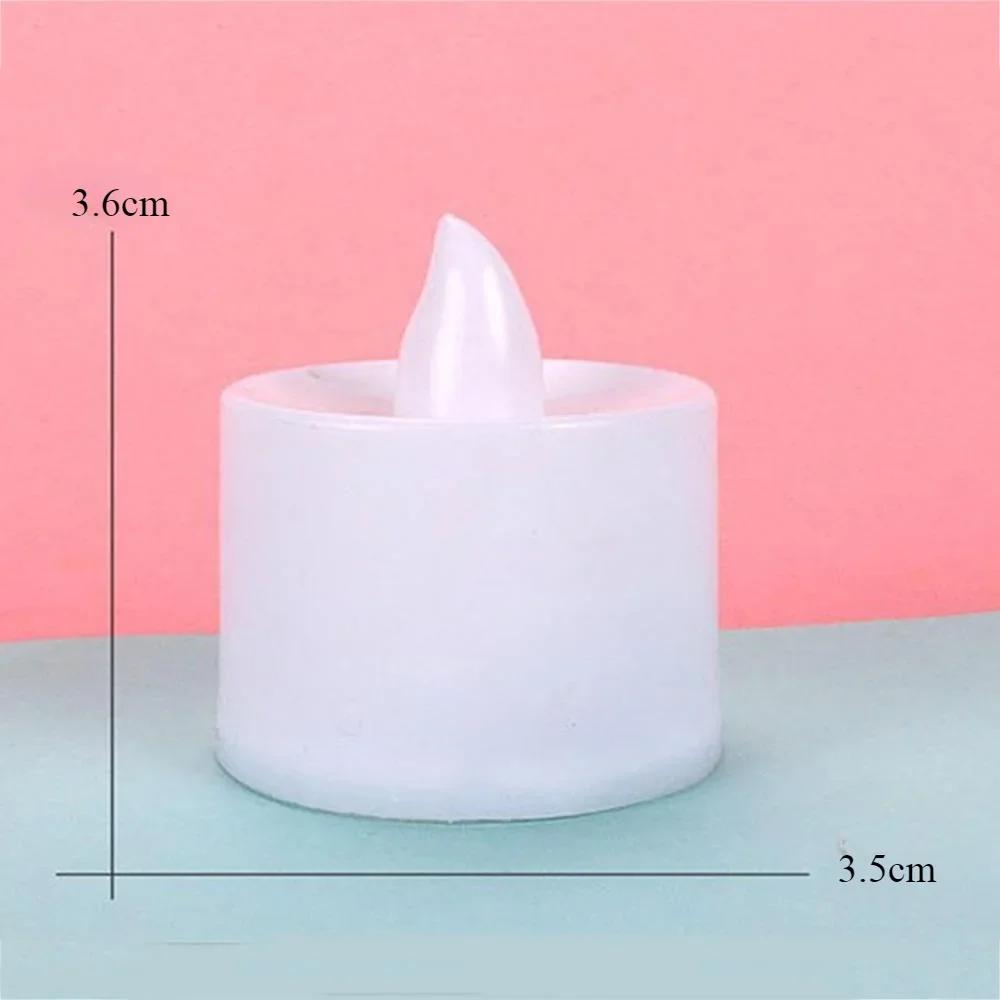 

1-6 шт. Беспламенная светодиодная свеча Белая оболочка Ночная светильник Декоративные ночные светильники для домашней вечеринки Освещение 1pc