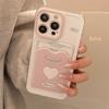 Korean Pink Love Card Bag Suitable for Apple 15 Promax Mobile Phone Case Iphone14 Niche 16 All Inclusive 13 Soft