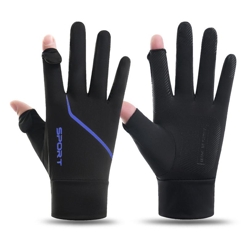 

Summer Sun Protection Gloves Anti UV Breathable Touchscreen Non Slip Cycling Gloves Thin Ice Silk Driving Fishing Hiking Gloves