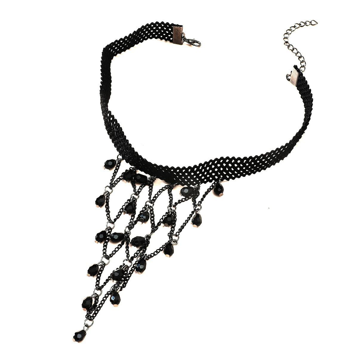 

Кружевное ожерелье для женщин Преувеличенное многослойное модное кружевное колье-цепочка на ключицу Короткое ожерелье Шейные украшения Шейный ремешок Сетчатые аксессуары