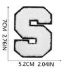 White 7Cm English Letter Embroidery Cloth Sticker Computer Embroidery Label Clothing Accessories Decorative Embroidery Sticker Ironing Stamp