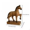 Galoppierendes Pferd Figur Paulownia Holz Holz Tischplatten Skulptur für Wohnzimmer,