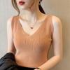 Ice Silk T-shirt Knit Bottoming Camisole Tank Top Women's Summer Inside V-neck Slim Outer Sleeveless Tops