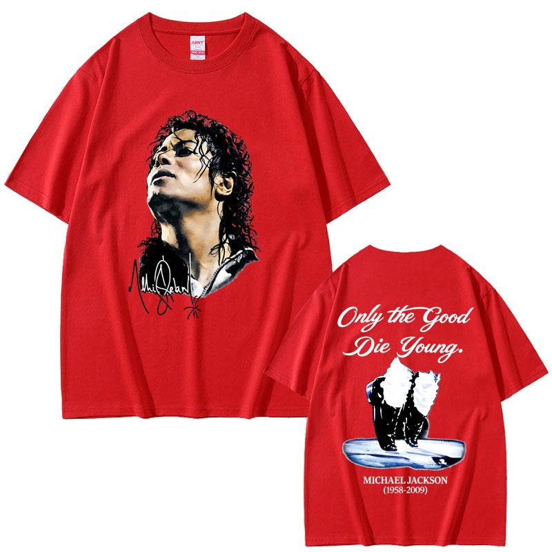 Michael Jackson Re del Pop T-shirt Unisex Donna Vintage Gotico Rock T-shirt Unisex Punk Oversize Manica Corta T-shirt Streetwear
