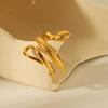 Unisex Stainless Steel Retro Snake Ring - Non-fading, Niche Design