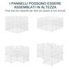Modular Metal and PP Playpen for Puppies and Small Animals, 12 Panels, 35x45cm, White